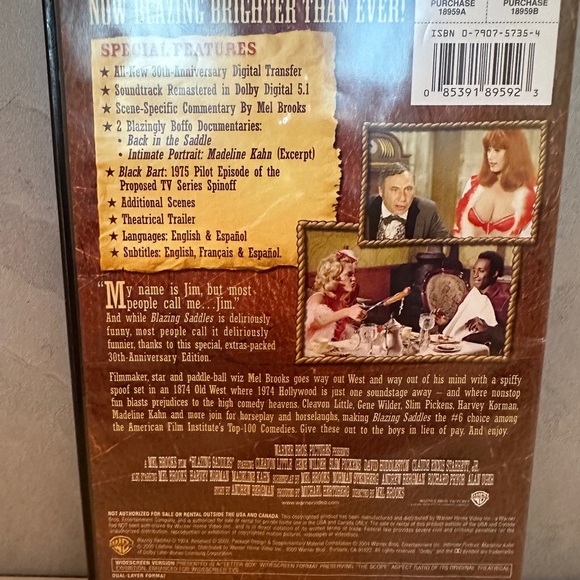 Blazing Saddles 30th Anniversary Special Edition DVD - Picture 2 of 3